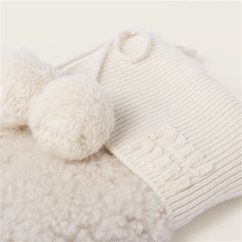 miu miu wool socks|White Wool And Shearling Socks .